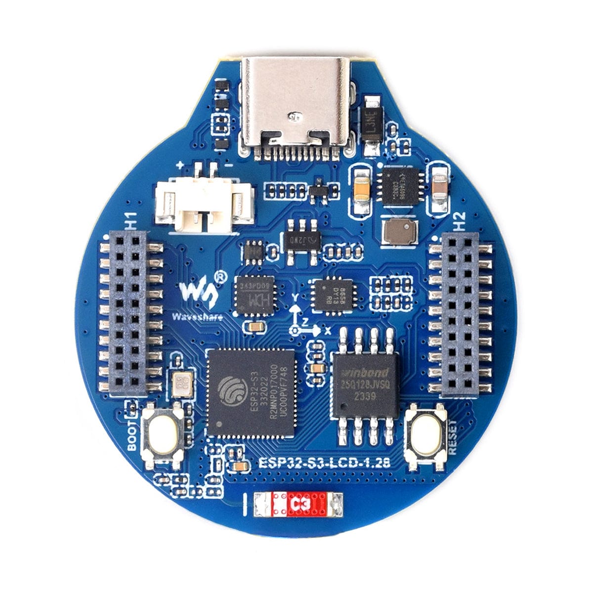 ESP32-S3 Development Board with 1.28" IPS Round LCD by Waveshare - The Pi Hut