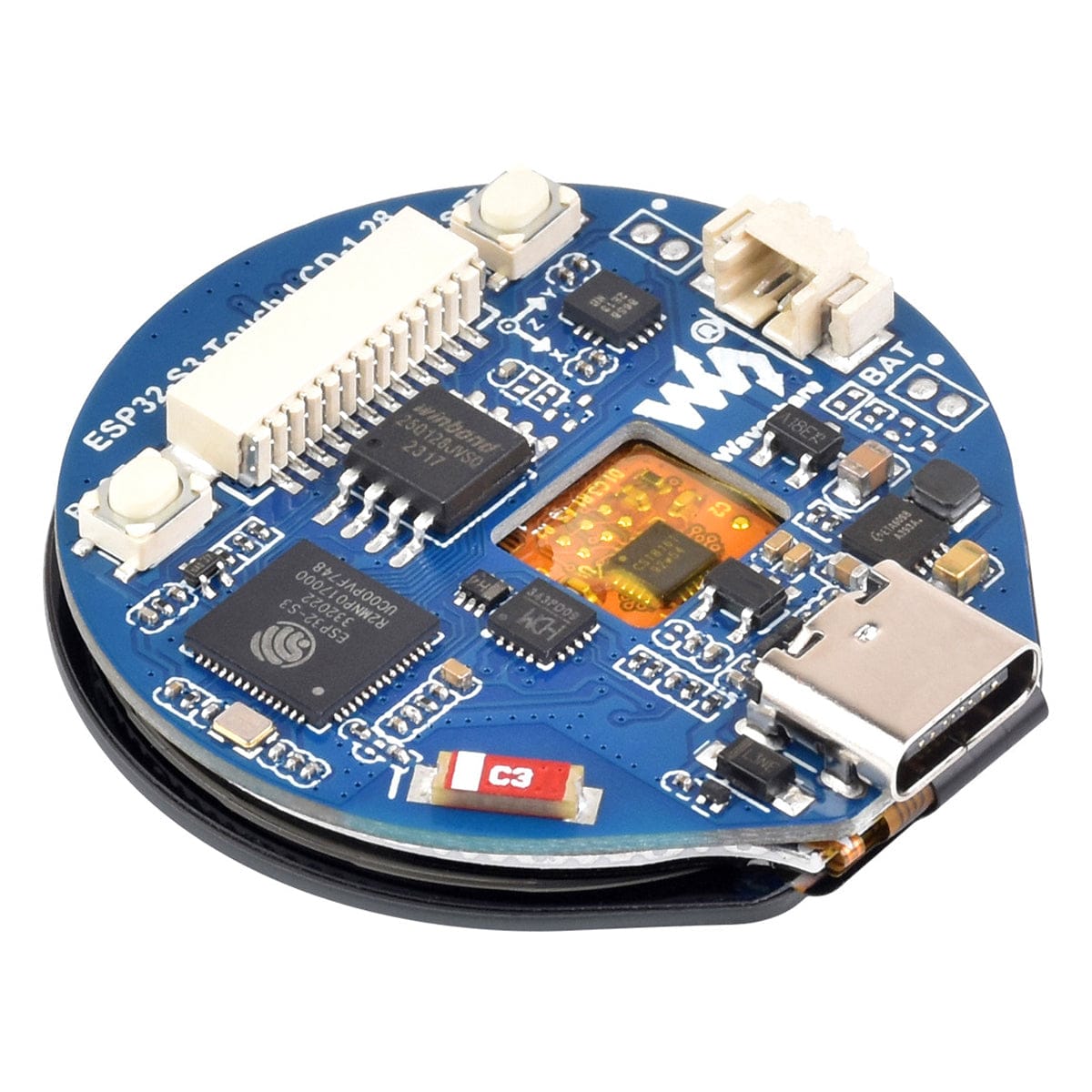 ESP32-S3 Development Board with 1.28" Round Touch LCD by Waveshare - The Pi Hut