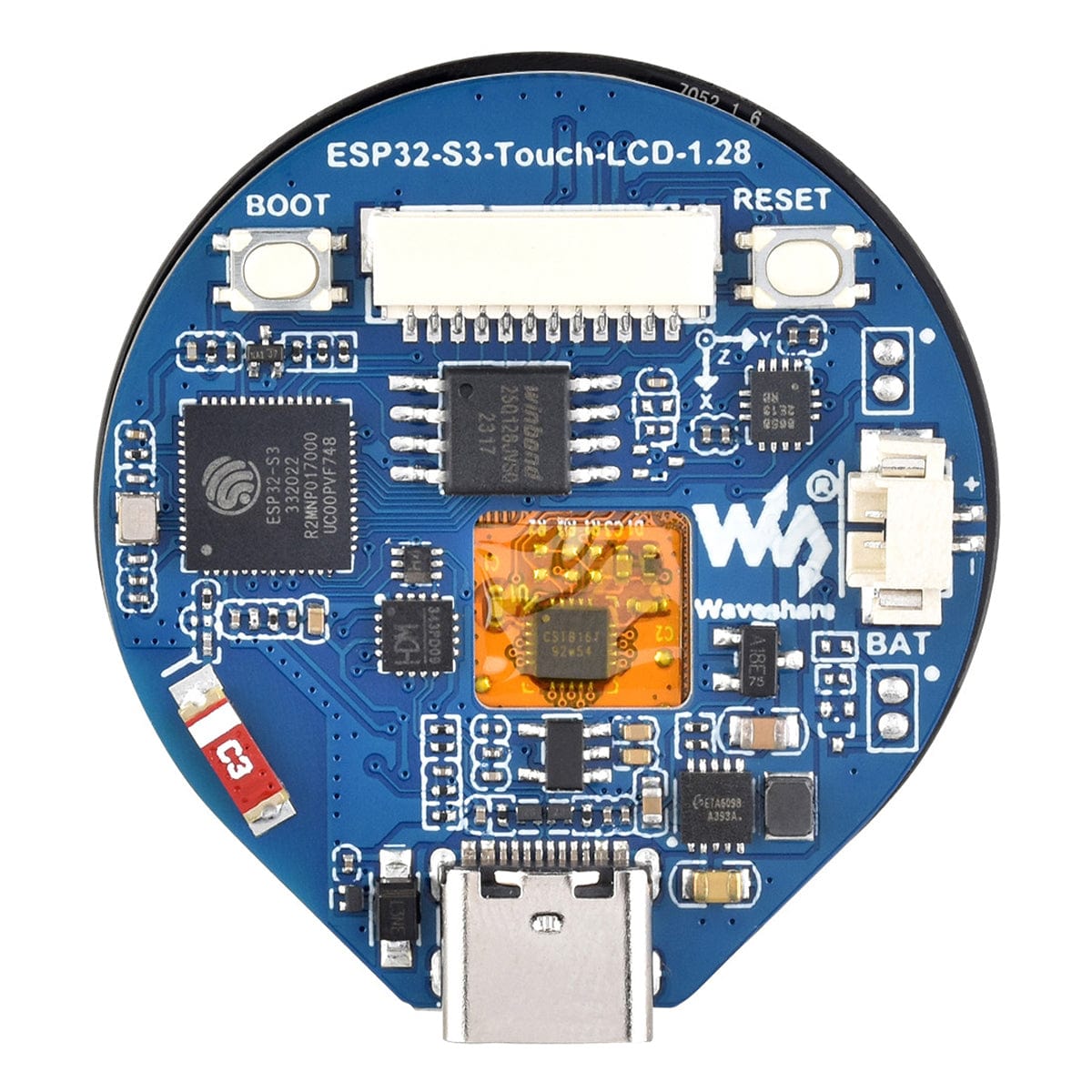 ESP32-S3 Development Board with 1.28" Round Touch LCD by Waveshare - The Pi Hut