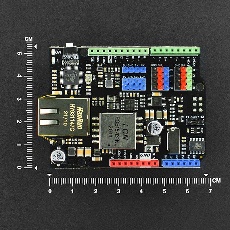 Ethernet and PoE Shield for Arduino - W5500 Chipset by DFRobot - The Pi Hut