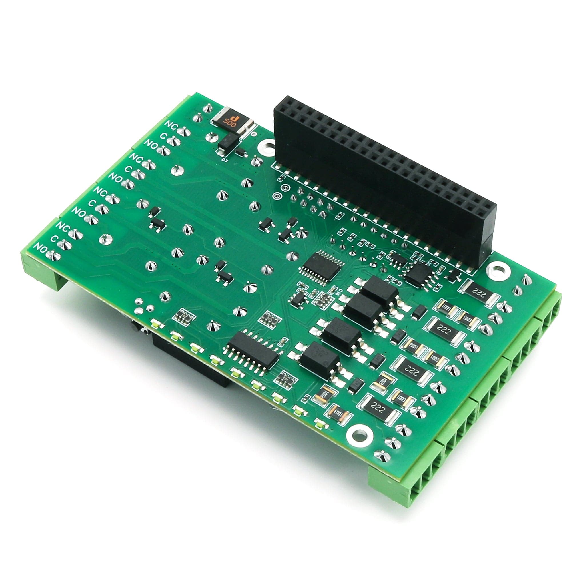 Four Relays Four Inputs 8-Layer Stackable Card for Raspberry Pi (v5.0) by Sequent - The Pi Hut