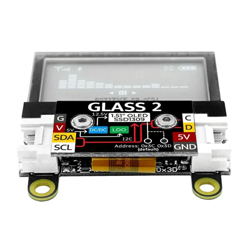 Glass 2 Unit with 1.51" Transparent OLED by M5Stack - The Pi Hut