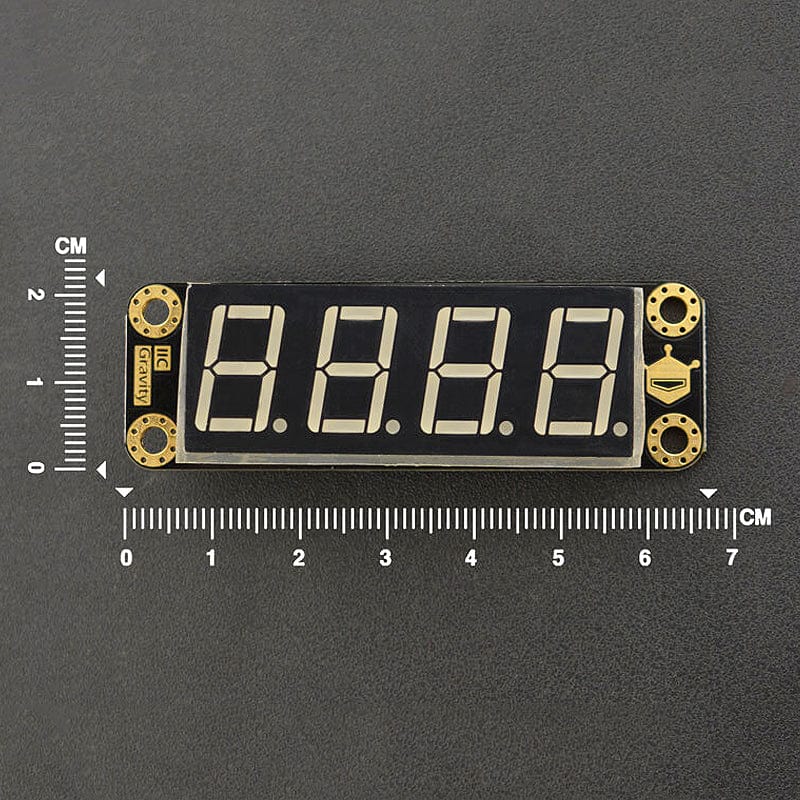 Gravity: 4-Digit Green Seven-Segment LED Display Module by DFRobot - The Pi Hut