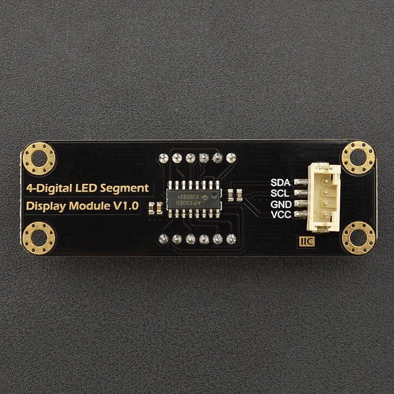 Gravity: 4-Digit Red Seven-Segment LED Display Module by DFRobot - The Pi Hut