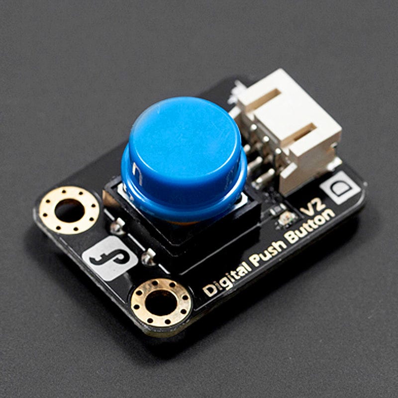 Gravity: Digital Push Button (Blue) by DFRobot - The Pi Hut