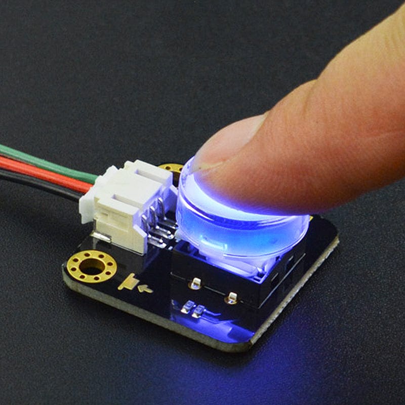 Gravity: LED Button - Blue by DFRobot - The Pi Hut