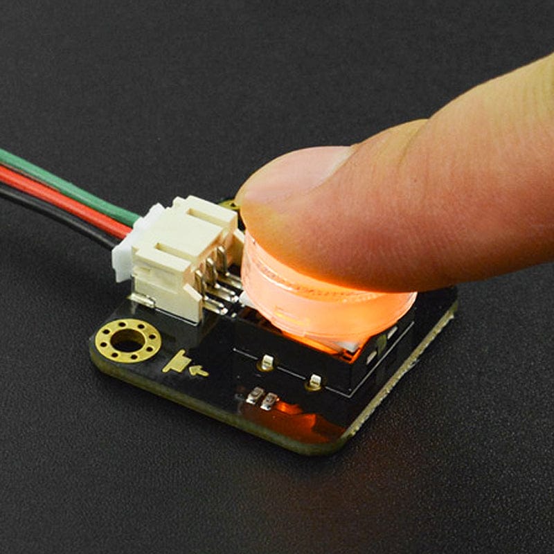 Gravity: LED Button - Yellow by DFRobot - The Pi Hut