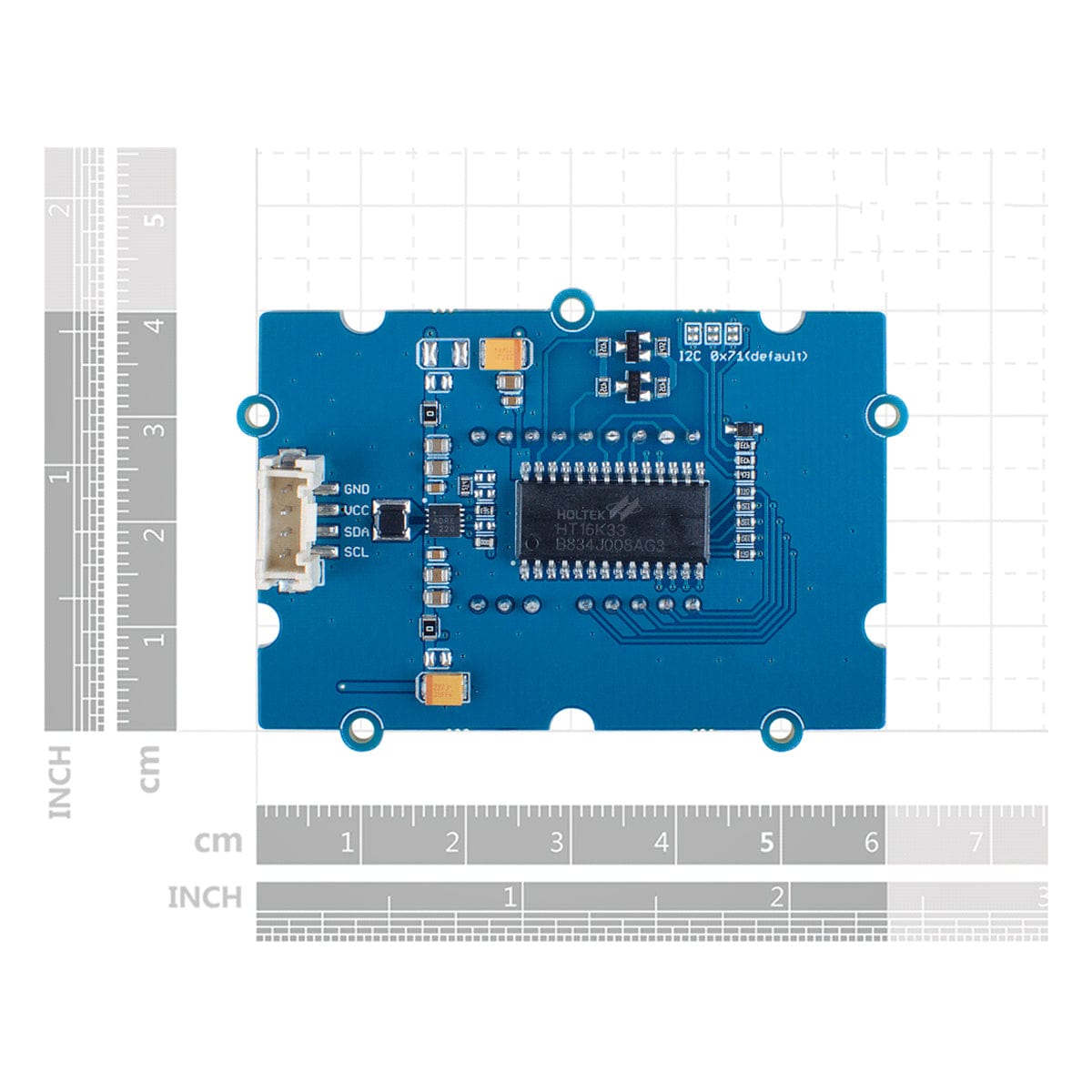 Grove - 0.54" Red Quad Alphanumeric Display by Seeed - The Pi Hut