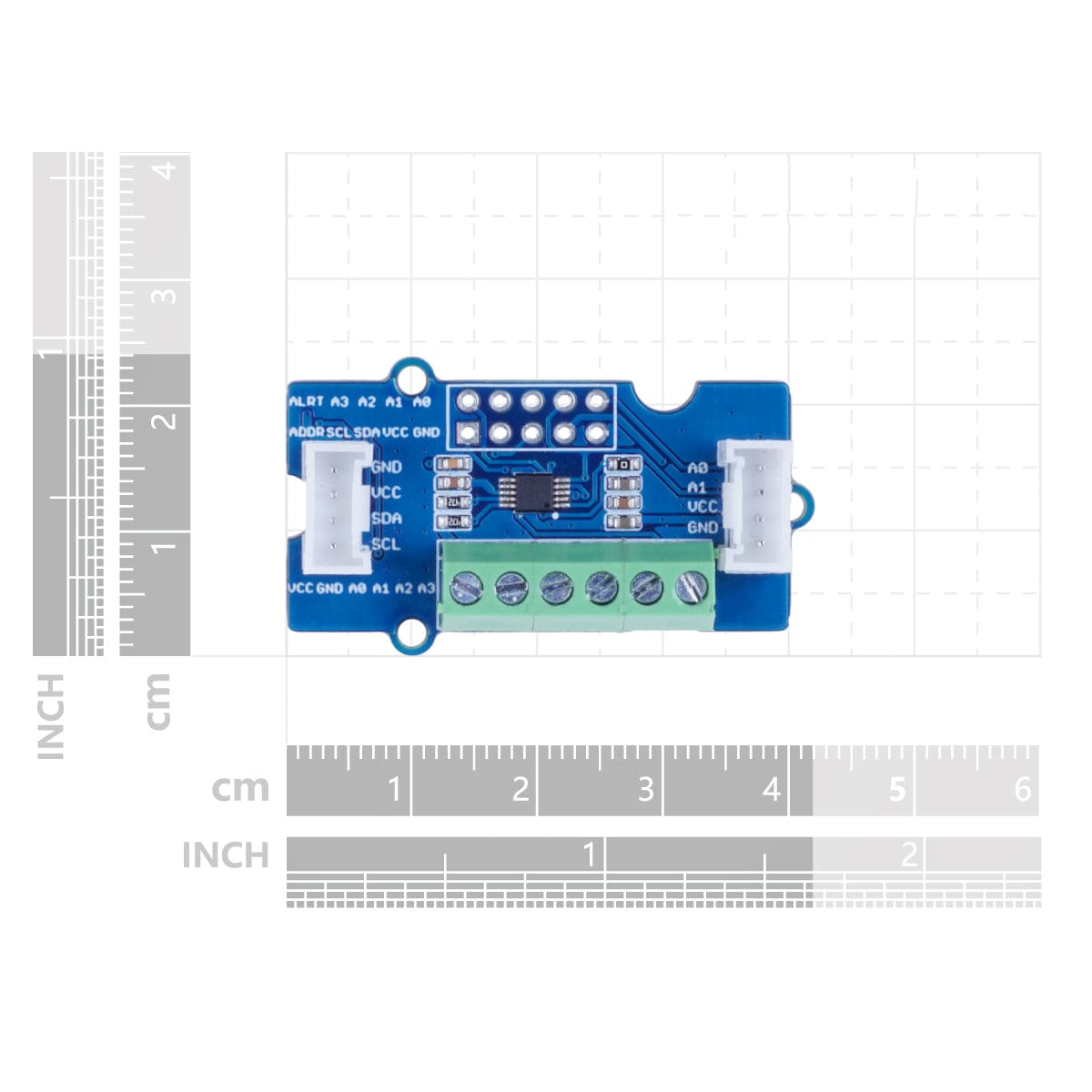Grove - 4 Channel 16-bit ADC (ADS1115) with Programmable Gain Amplifier by Seeed - The Pi Hut