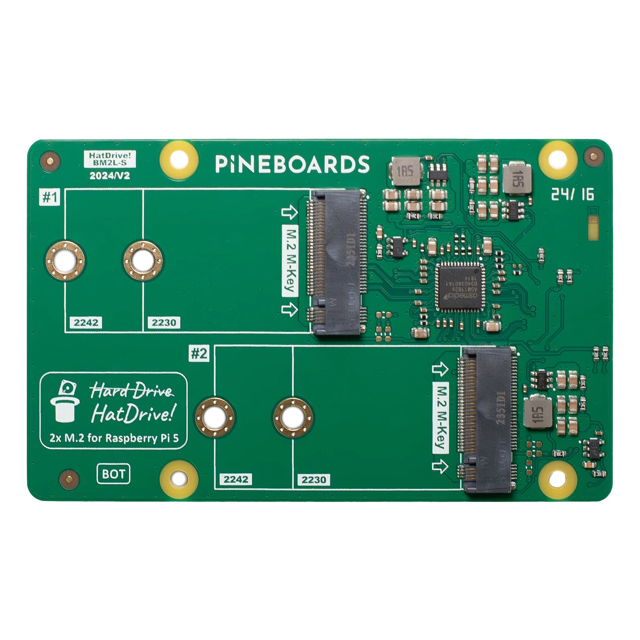 HatDrive! Dual for Raspberry Pi 5 by Pineboards - The Pi Hut