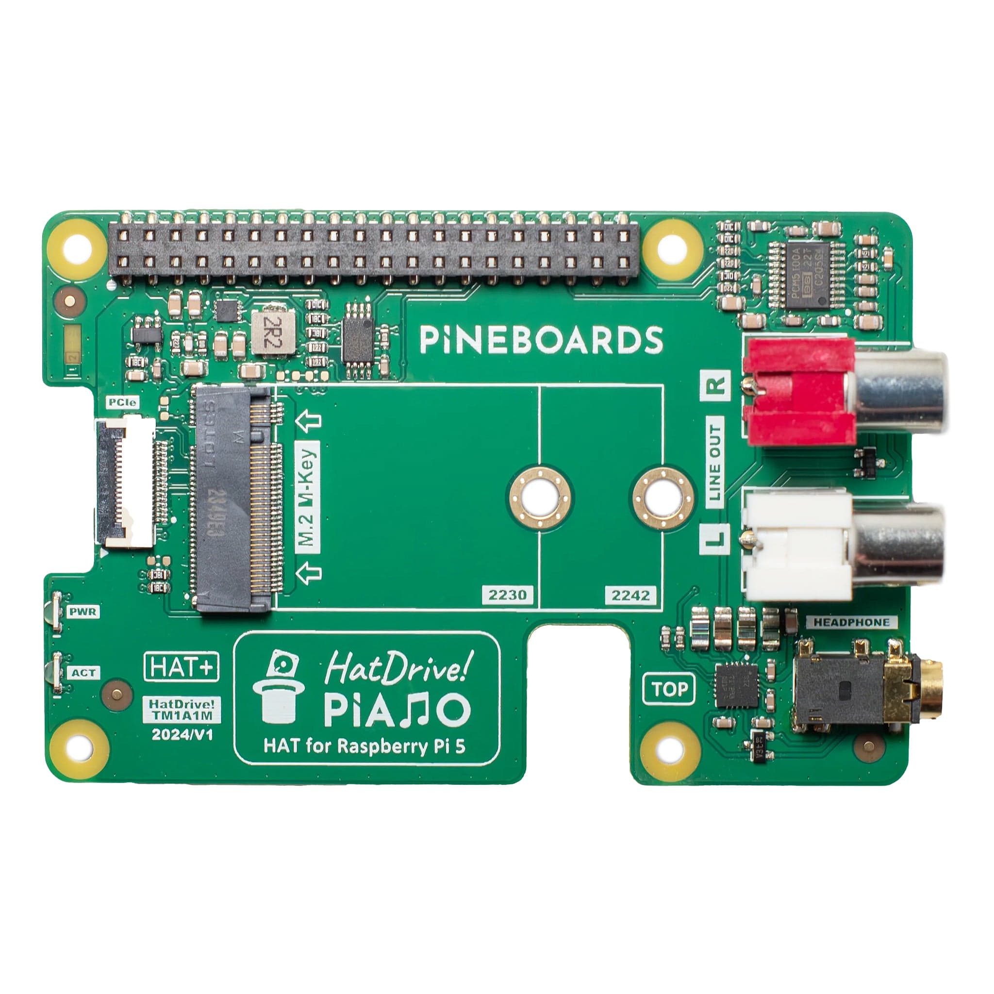 HatDrive! Piano for Raspberry Pi 5 by Pineboards - The Pi Hut