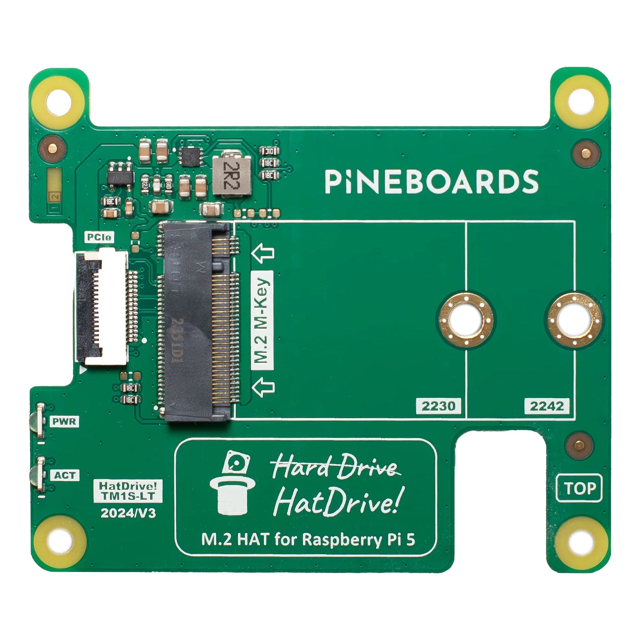 HatDrive! Top Lite for Raspberry Pi 5 by Pineboards - The Pi Hut