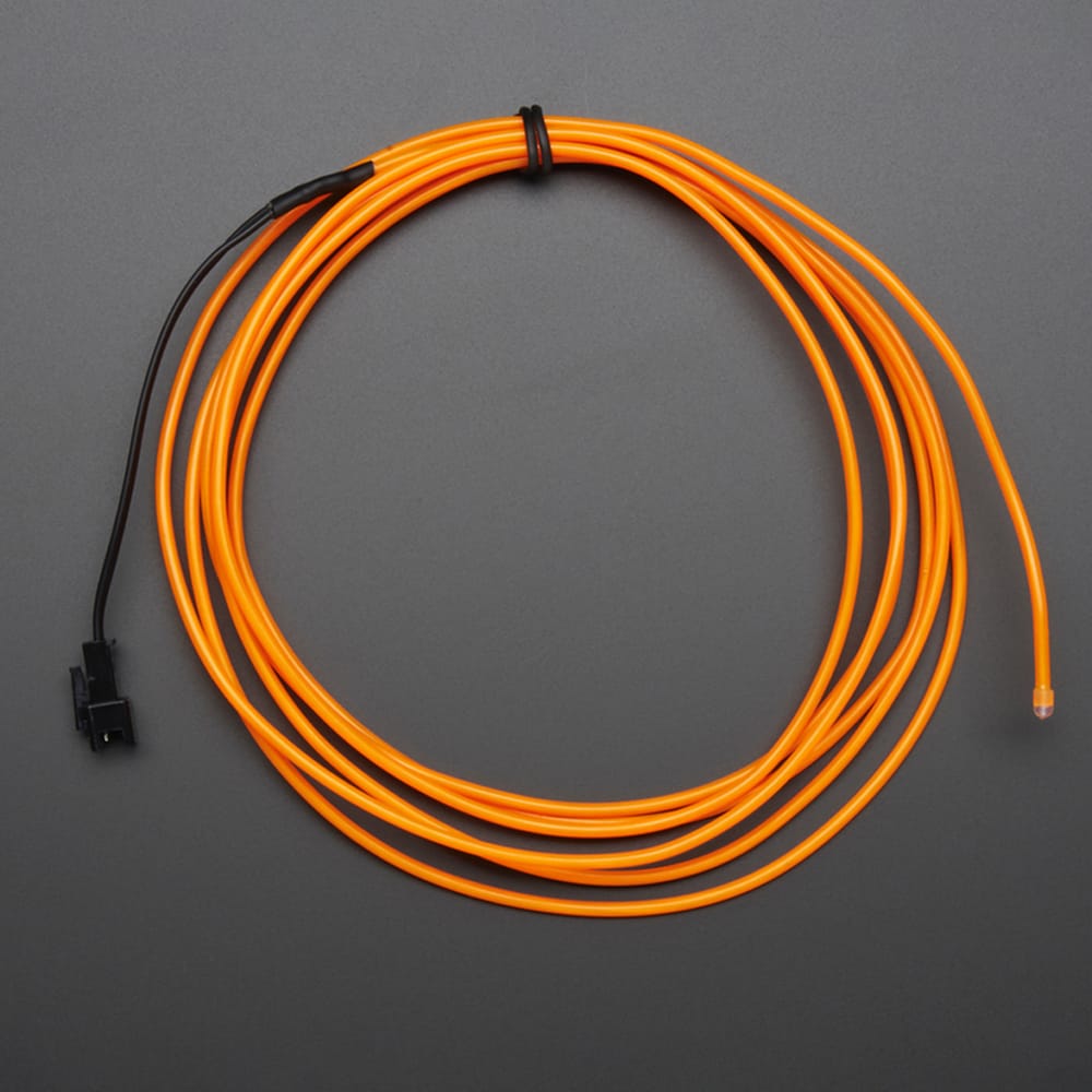 High Brightness Orange Electroluminescent (EL) Wire - 2.5 meters (High brightness, long life) by Adafruit - The Pi Hut