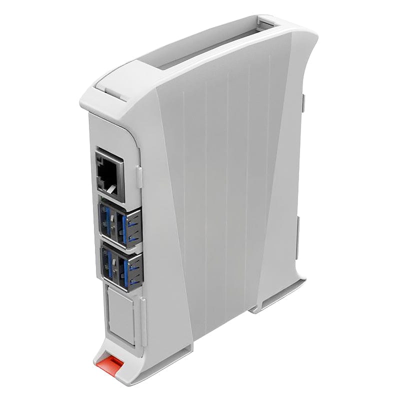 Hitaltech - DIN Rail Enclosure for Raspberry Pi 5 (22.5mm Railbox) by Hitaltech - The Pi Hut