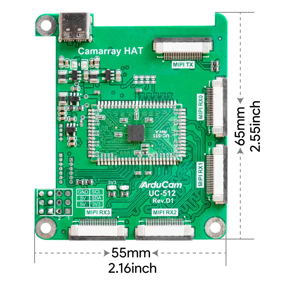 IMX519 16MP Autofocus Synchronised Quad-Camera Kit for Raspberry Pi by Arducam - The Pi Hut