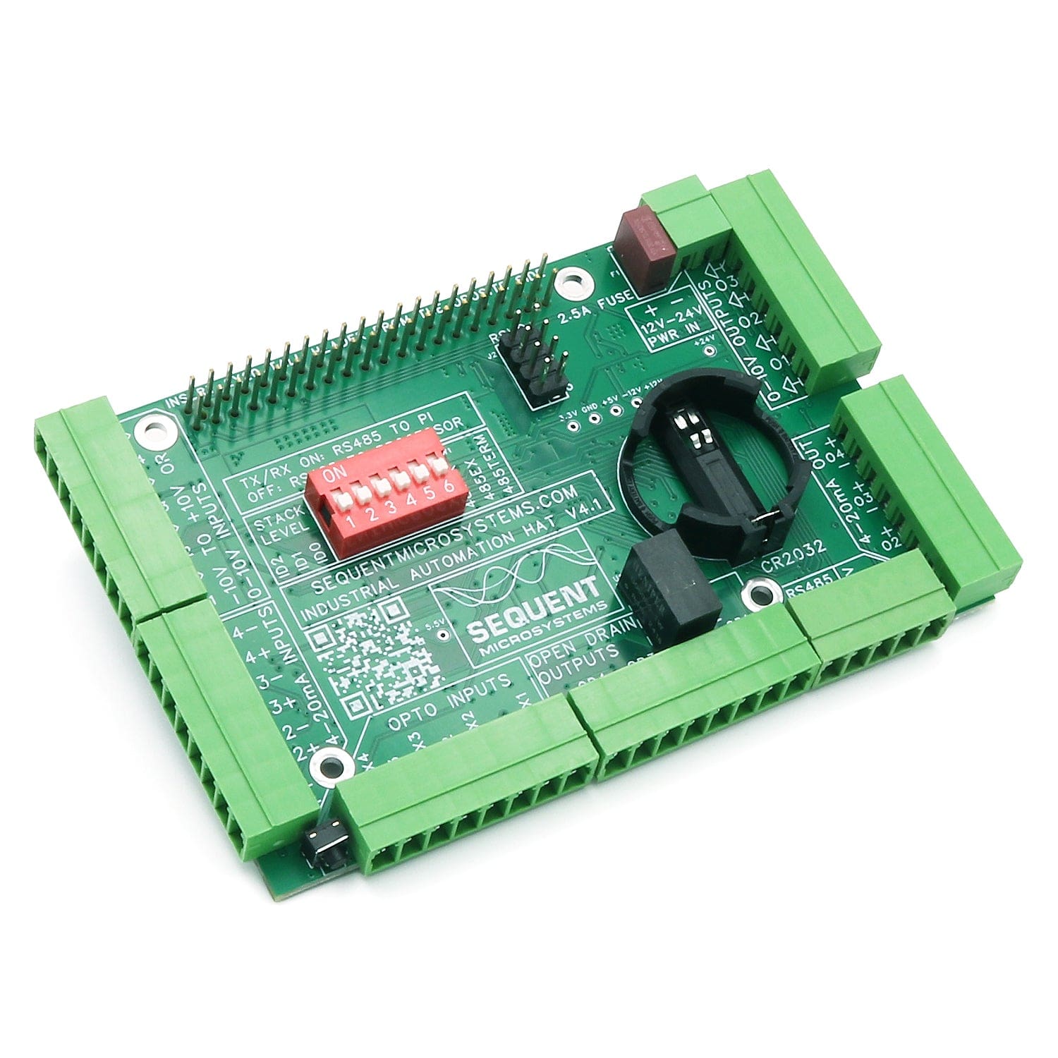 Industrial Automation Stackable Card for Raspberry Pi (v4.1) by Sequent - The Pi Hut