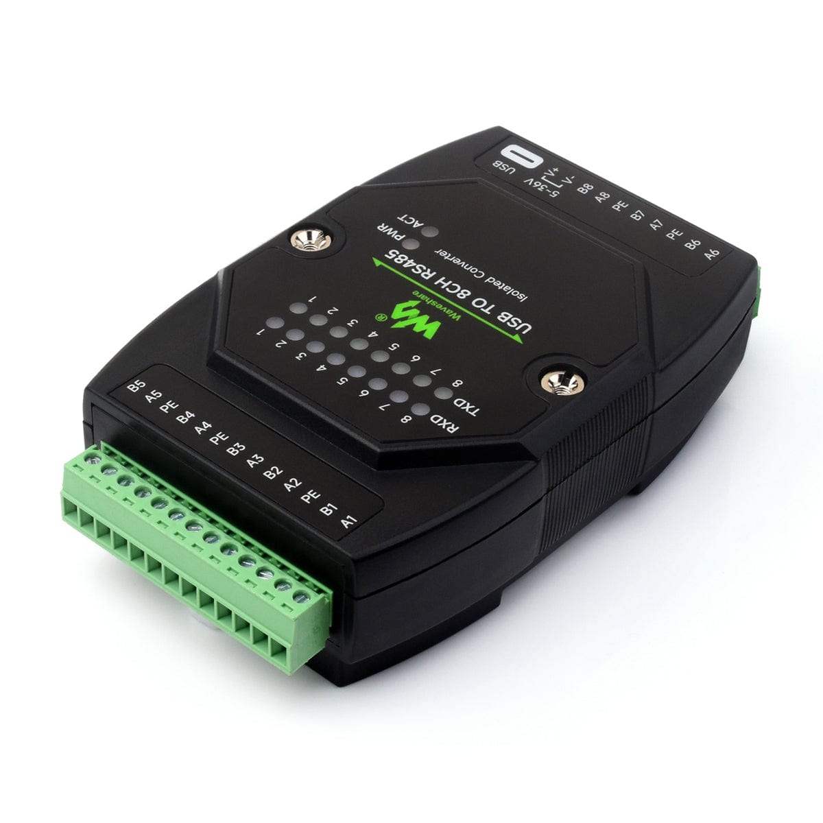Industrial USB To 8-Channel Converter RS485 Converter - The Pi Hut