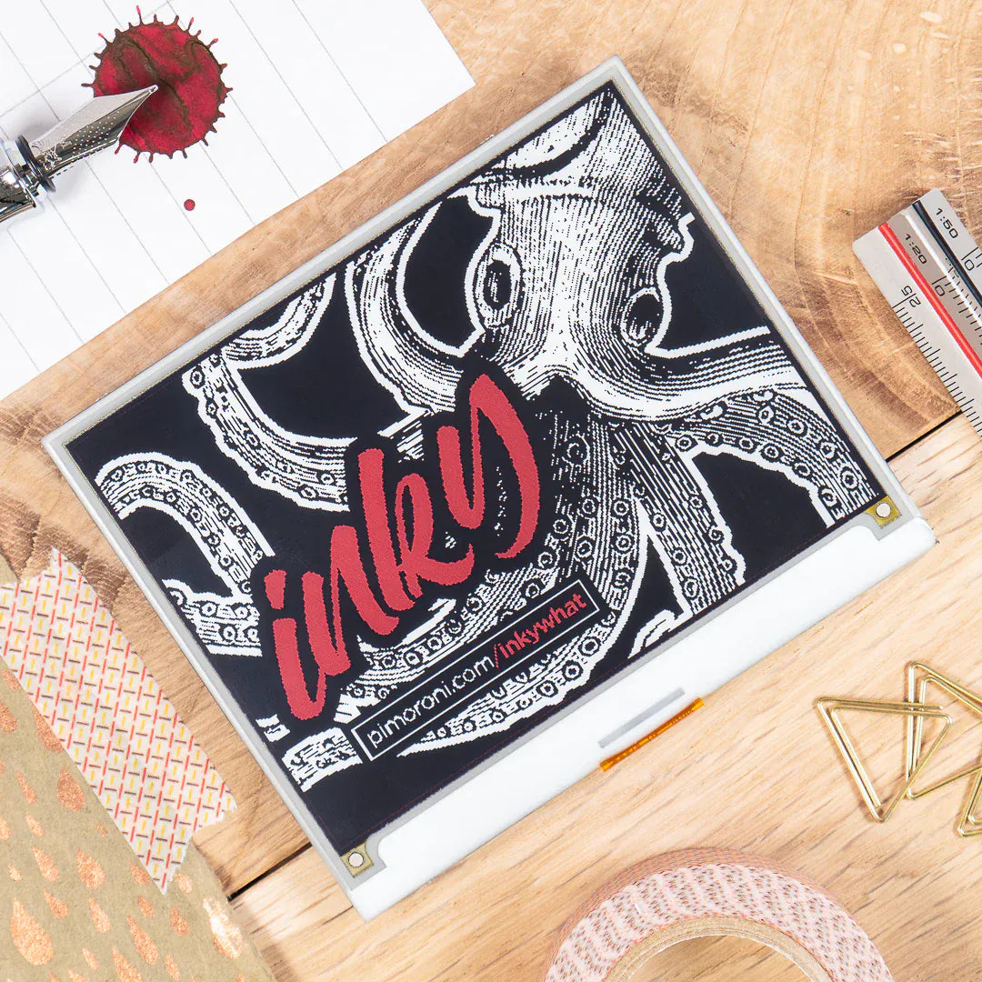 Inky wHAT (ePaper/E Ink®/EPD) - Red/Black/White by Pimoroni - The Pi Hut