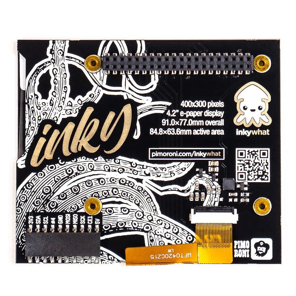Inky wHAT (Four Colour ePaper/E Ink®/EPD) – Red/Yellow/Black/White by Pimoroni - The Pi Hut