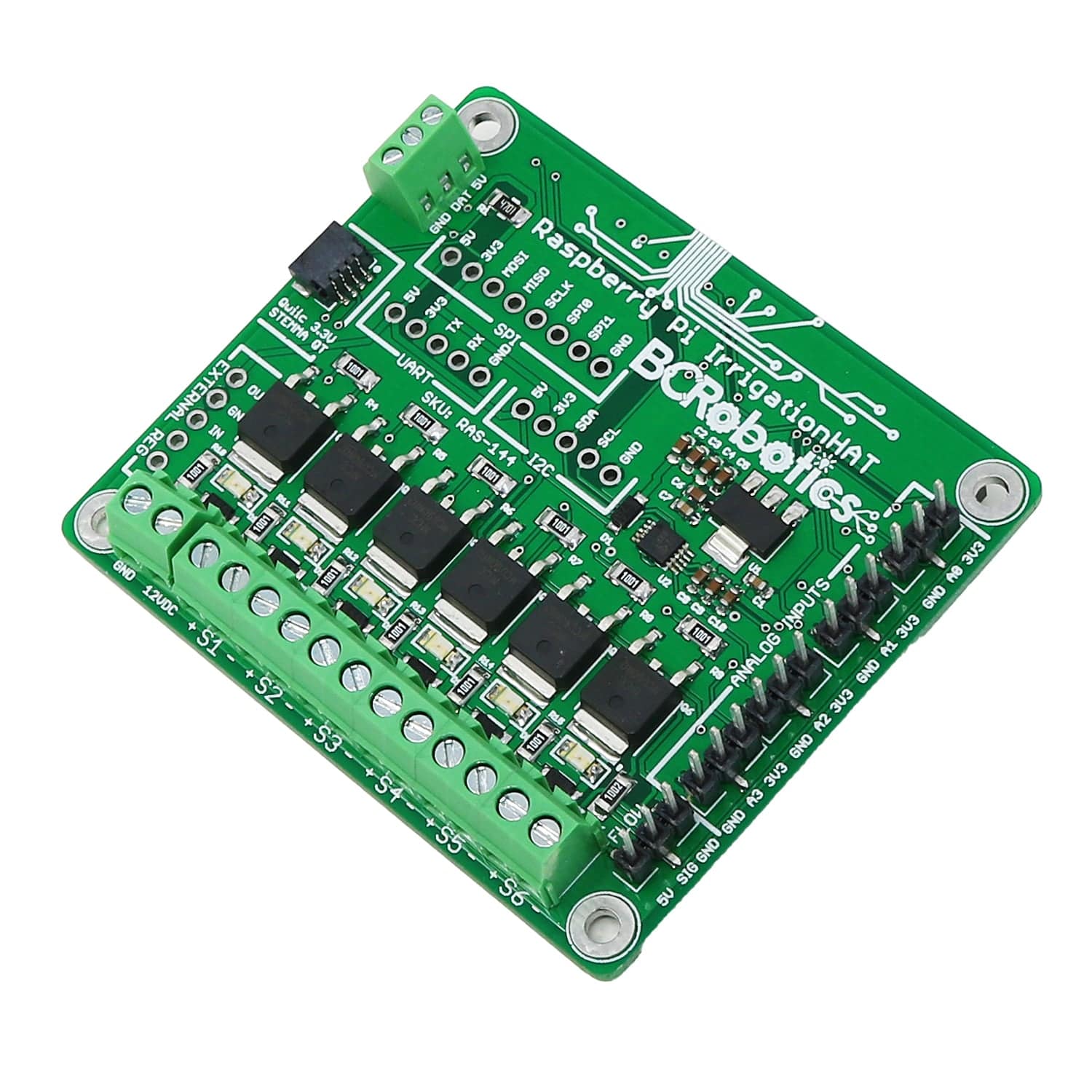 Irrigation Board for Raspberry Pi by BCRobotics - The Pi Hut