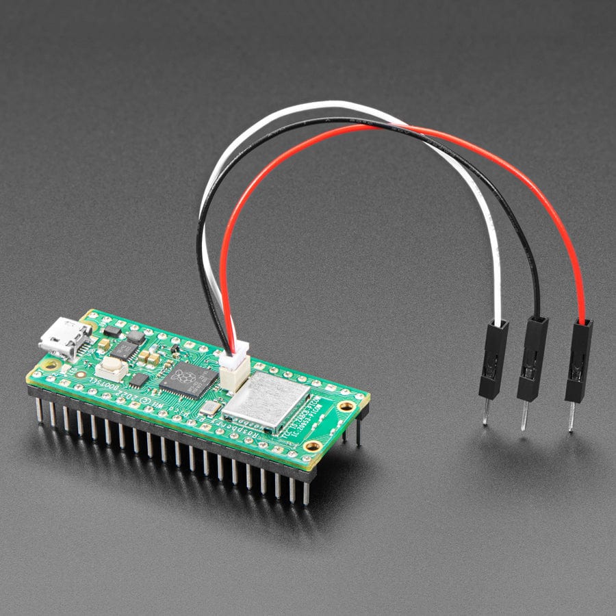 JST SH Compatible 1mm Pitch 3 Pin to Premium Male Headers Cable - 100mm long by Adafruit - The Pi Hut