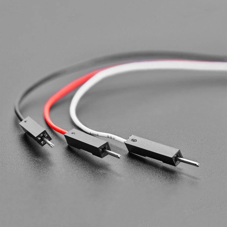 JST SH Compatible 1mm Pitch 3 Pin to Premium Male Headers Cable - 100mm long by Adafruit - The Pi Hut