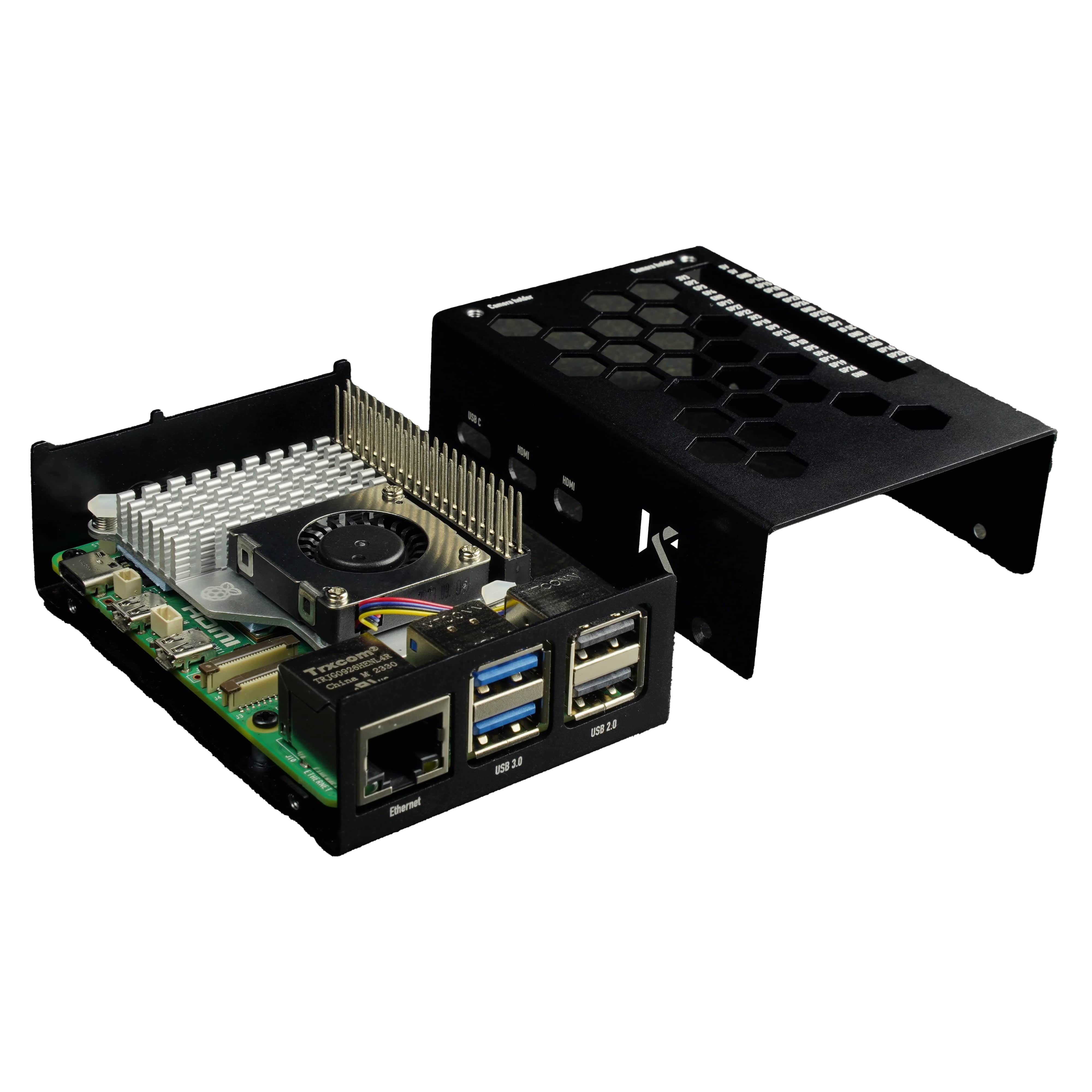 KKSB Black Aluminium Case for Rasperry Pi 5 by KKSB - The Pi Hut