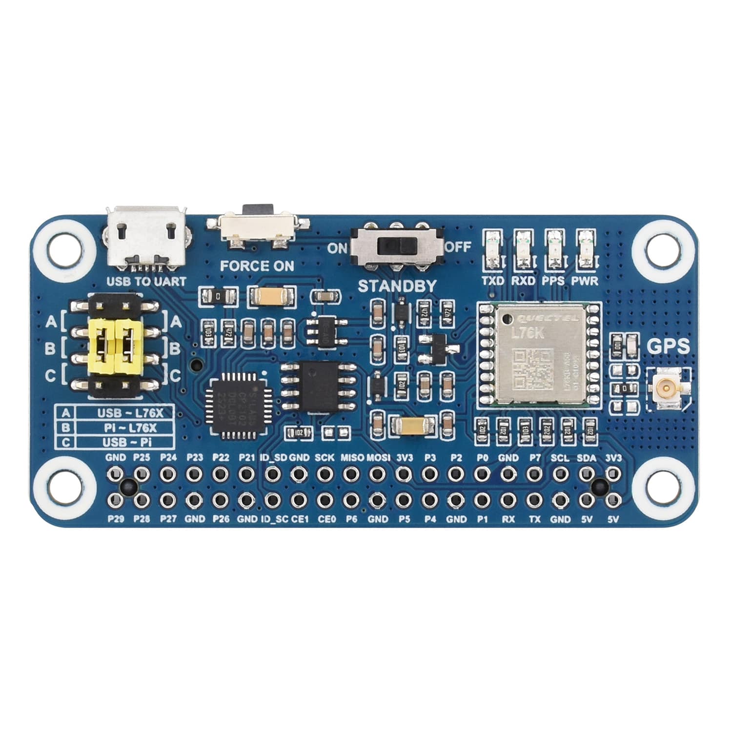L76K GNSS HAT for Raspberry Pi by Waveshare - The Pi Hut