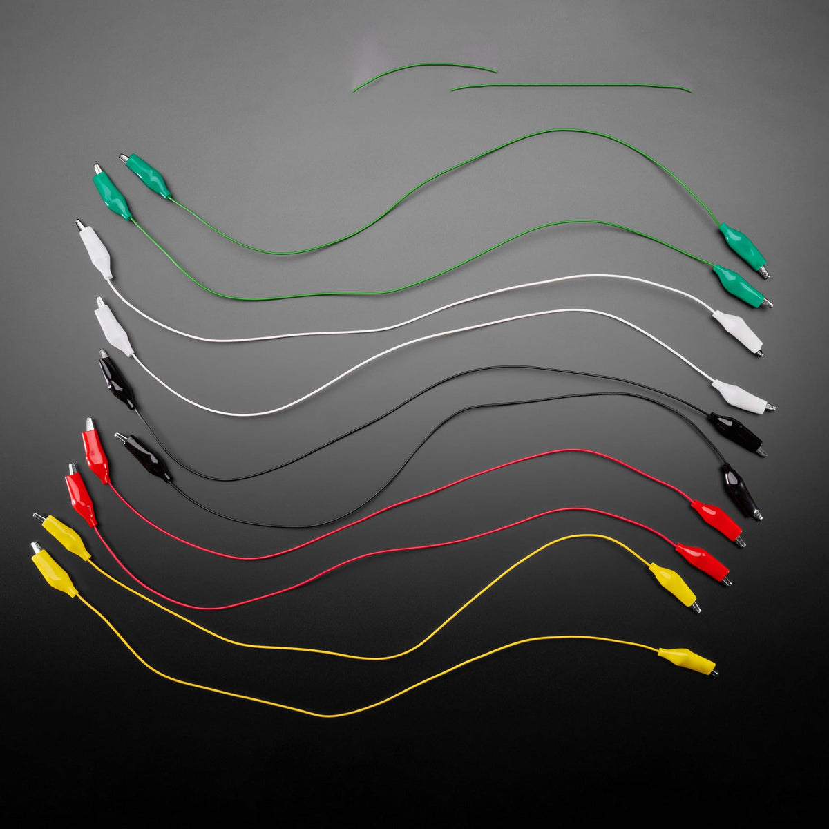 Large Alligator Clip Test Lead (set of 10) by Adafruit - The Pi Hut