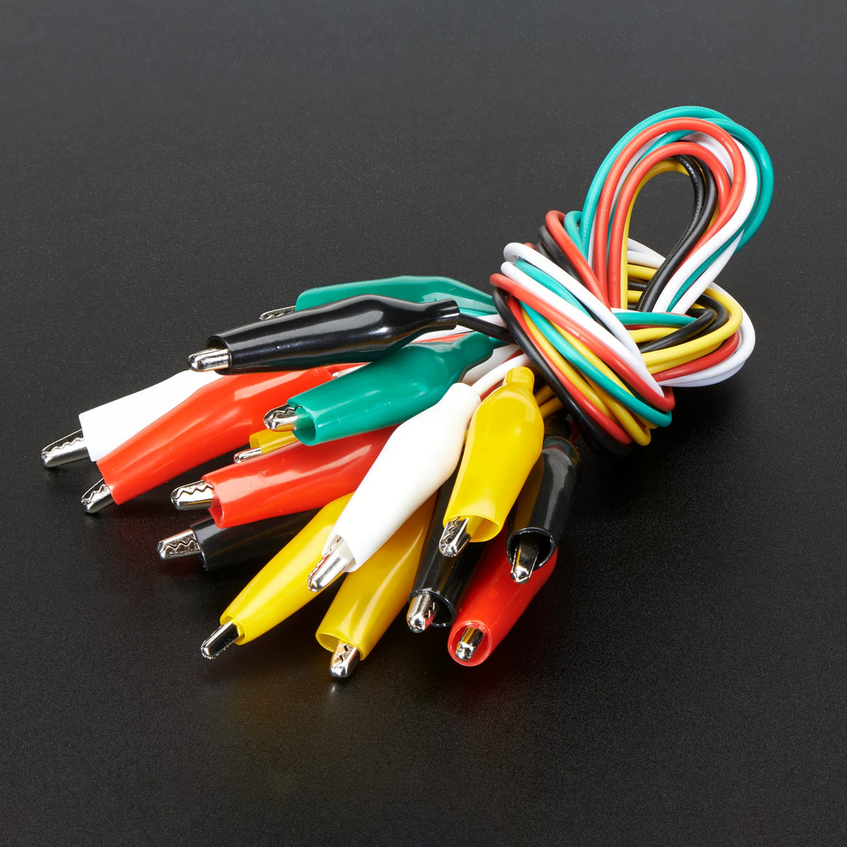 Large Alligator Clip Test Lead (set of 10) by Adafruit - The Pi Hut