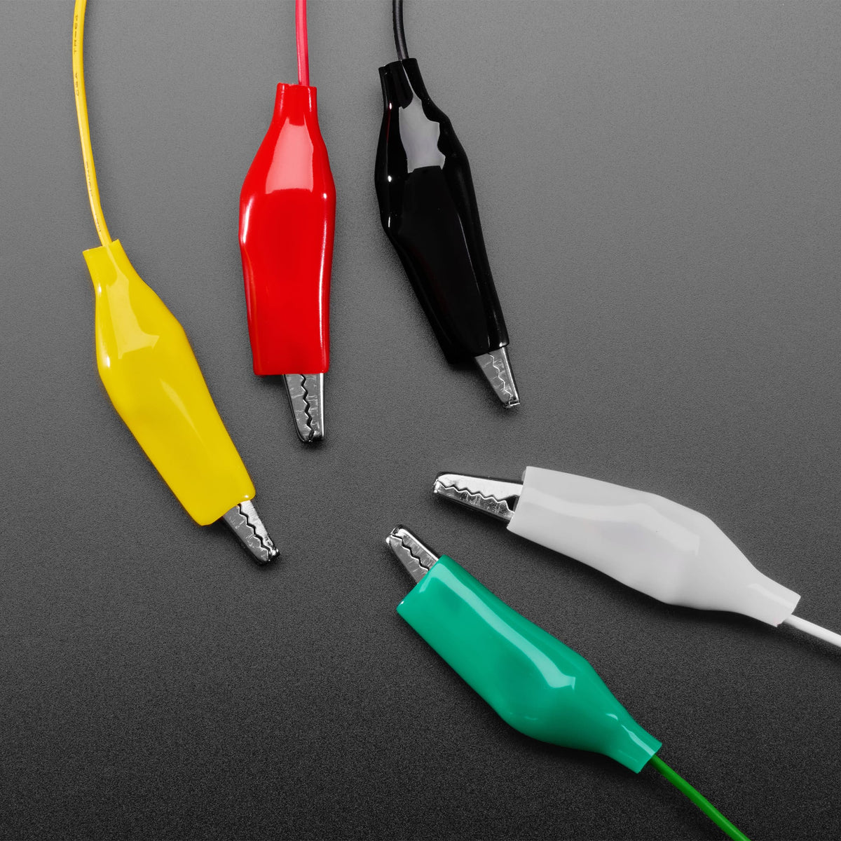 Large Alligator Clip Test Lead (set of 10) by Adafruit - The Pi Hut