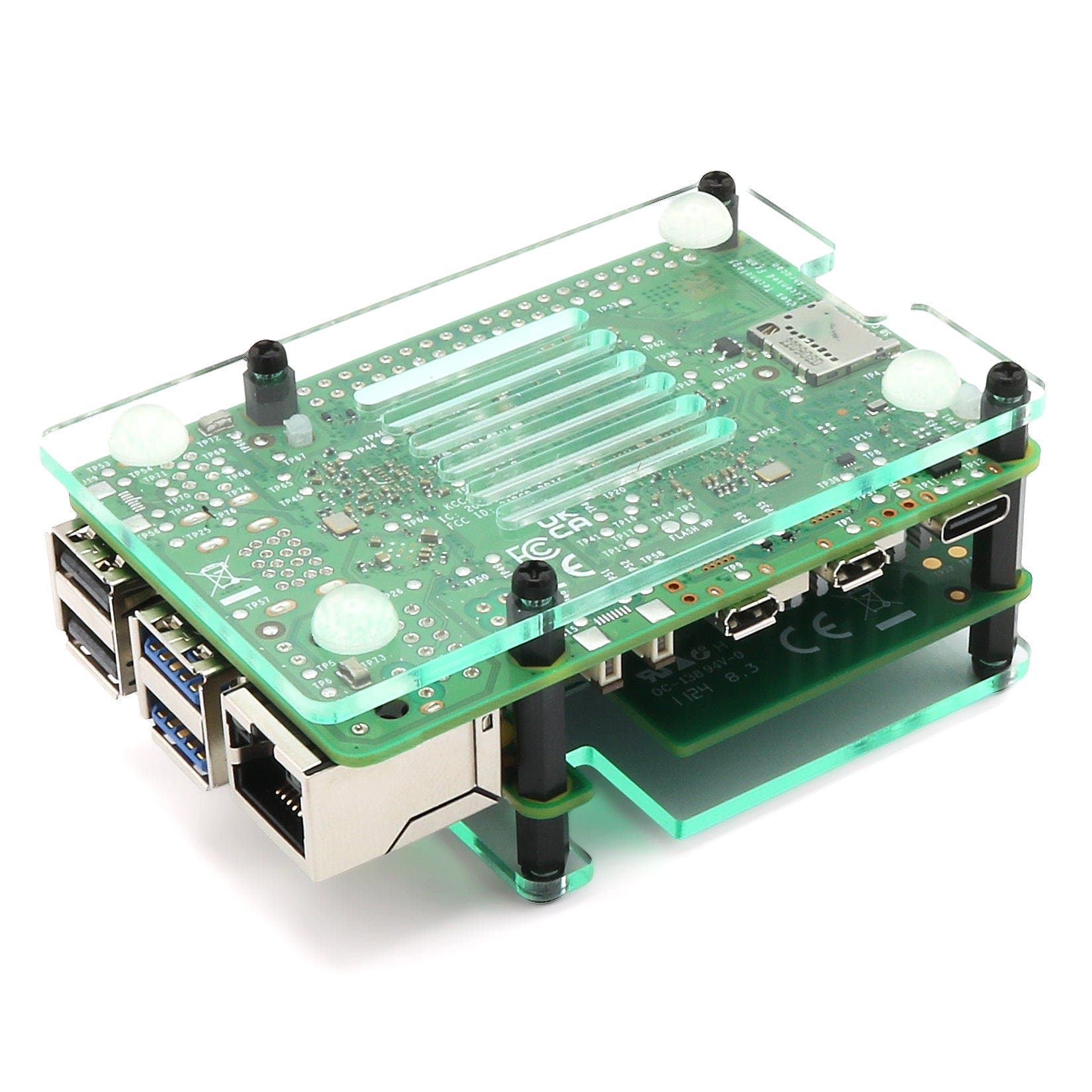 Layer Case for Raspberry Pi M.2 HAT+ & Active Cooler by The Pi Hut - The Pi Hut