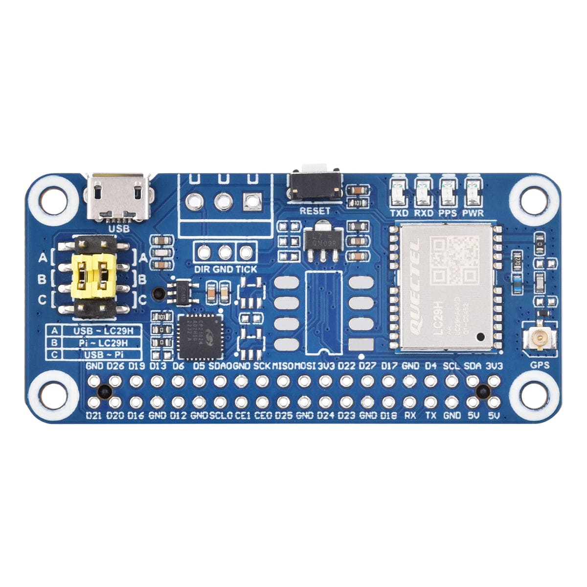 LC29H(AA) GPS HAT for Raspberry Pi by Waveshare - The Pi Hut