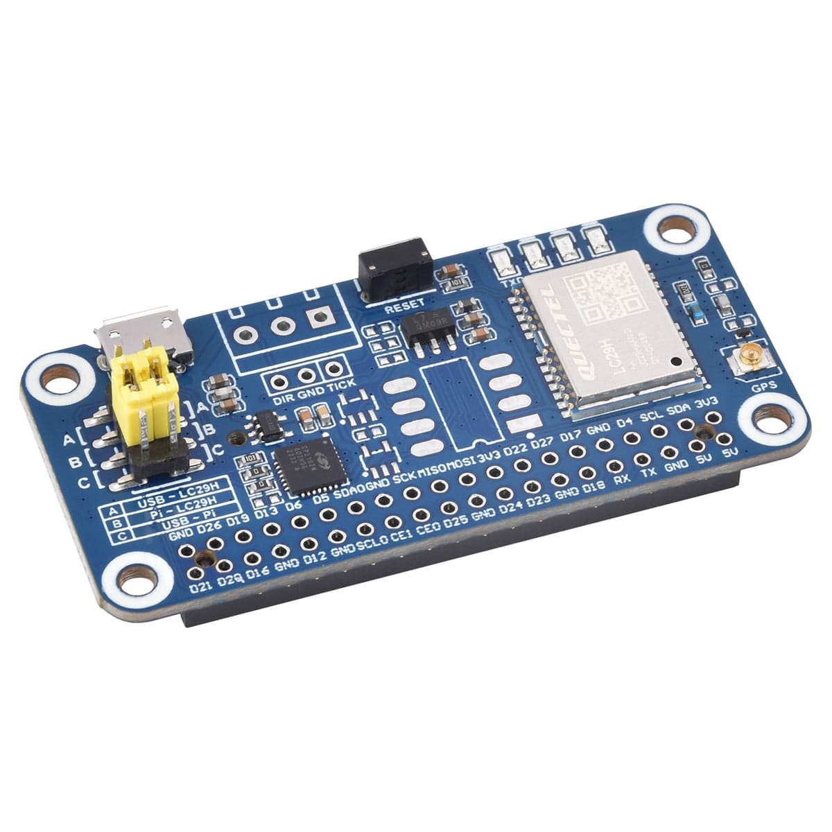 LC29H(AA) GPS HAT for Raspberry Pi by Waveshare - The Pi Hut