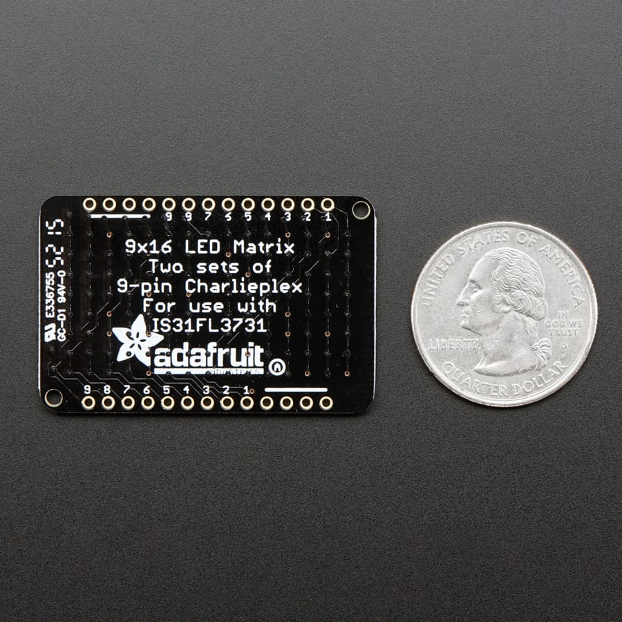 LED Charlieplexed Matrix - 9x16 LEDs - Yellow by Adafruit - The Pi Hut