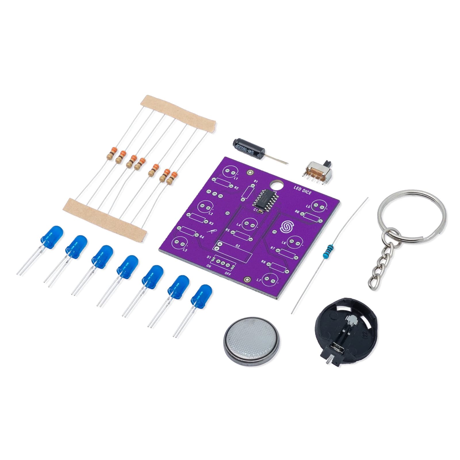 LED Dice Solder Kit by Soldered Electronics - The Pi Hut