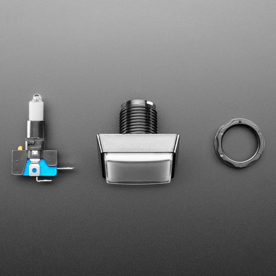 LED Illuminated Push Button - 51mm Square by Adafruit - The Pi Hut