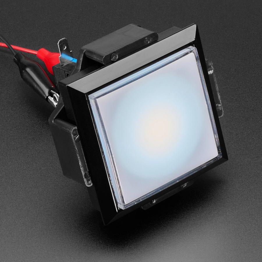 LED Illuminated Pushbutton - 60mm Square by Adafruit - The Pi Hut