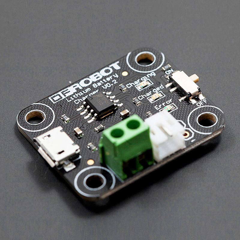 Lithium Battery Charger by DFRobot - The Pi Hut