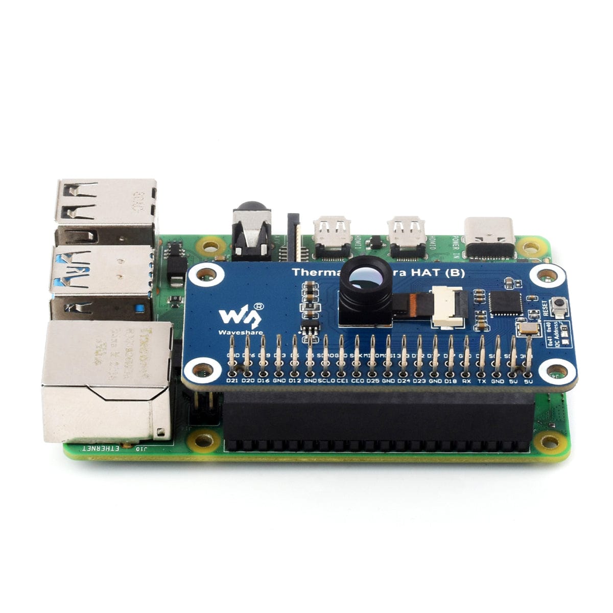 Long-Wave IR Thermal Imaging Camera HAT for Raspberry Pi (Image Processing Algorithm) by Waveshare - The Pi Hut