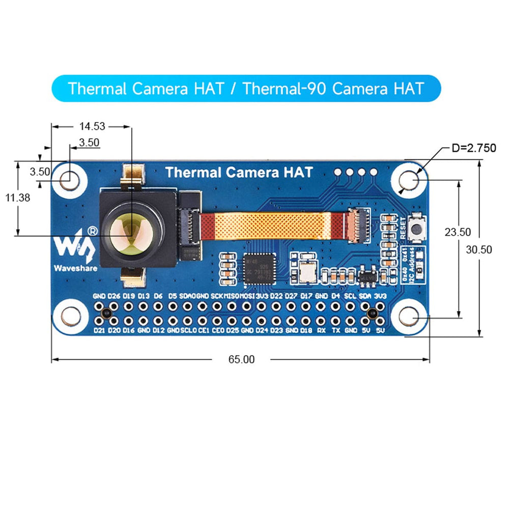 Long-wave IR Thermal Imaging Camera HAT for Raspberry Pi - The Pi Hut