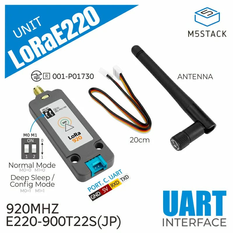 LoRa Unit with Antenna (E220) by M5Stack - The Pi Hut
