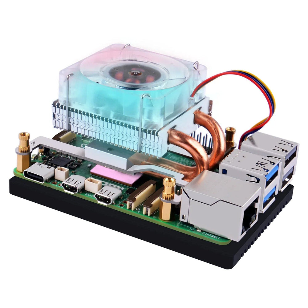 Low-Profile ICE Tower CPU Cooler for Raspberry Pi 5 by 52Pi - The Pi Hut