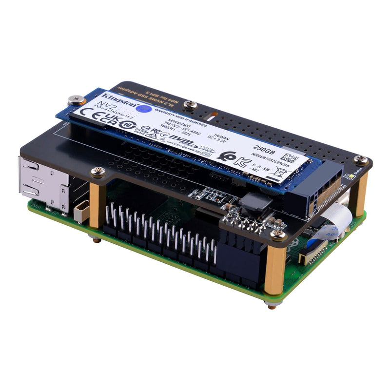 M.2 PCIe to 2280 NVMe Top Extension Adapter Board for Raspberry Pi 5 (N04) - The Pi Hut