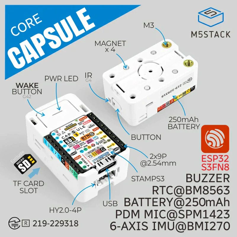 M5Stack Capsule Kit with M5StampS3 - The Pi Hut