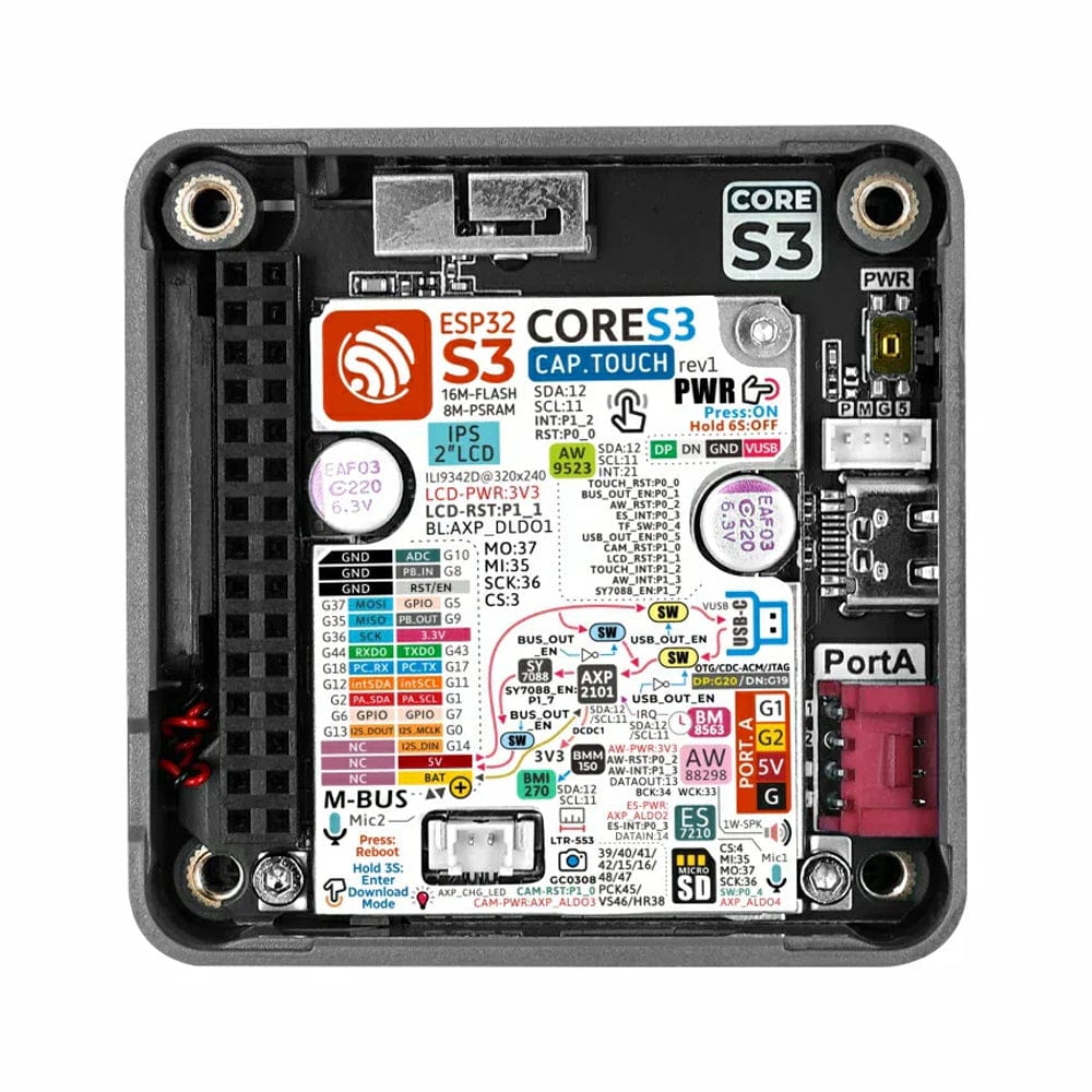 M5Stack CoreS3 Lite ESP32S3 IoT Dev Kit by M5Stack - The Pi Hut