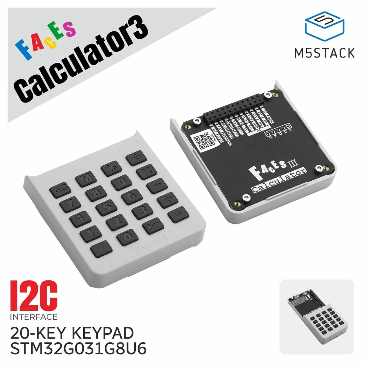 M5Stack Faces Calculator Panel by M5Stack - The Pi Hut