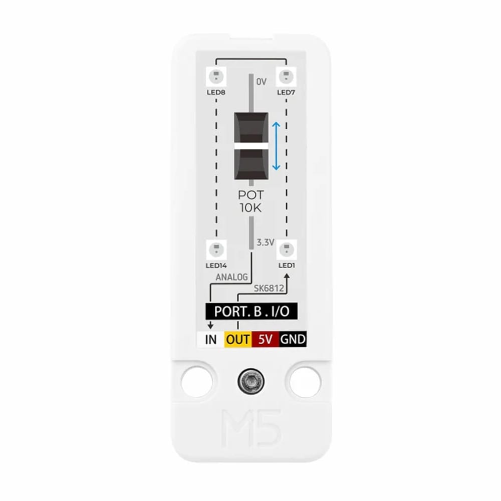 M5Stack Fader Unit with B10K Potentiometer (SK6812) by M5Stack - The Pi Hut