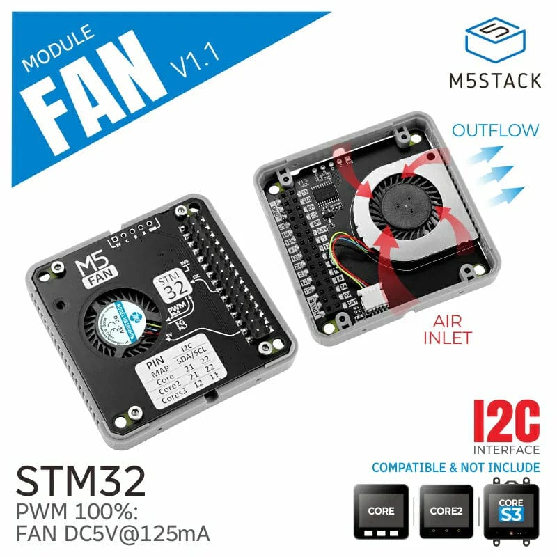 M5Stack Fan Module v1.1 (STM32F030) by M5Stack - The Pi Hut