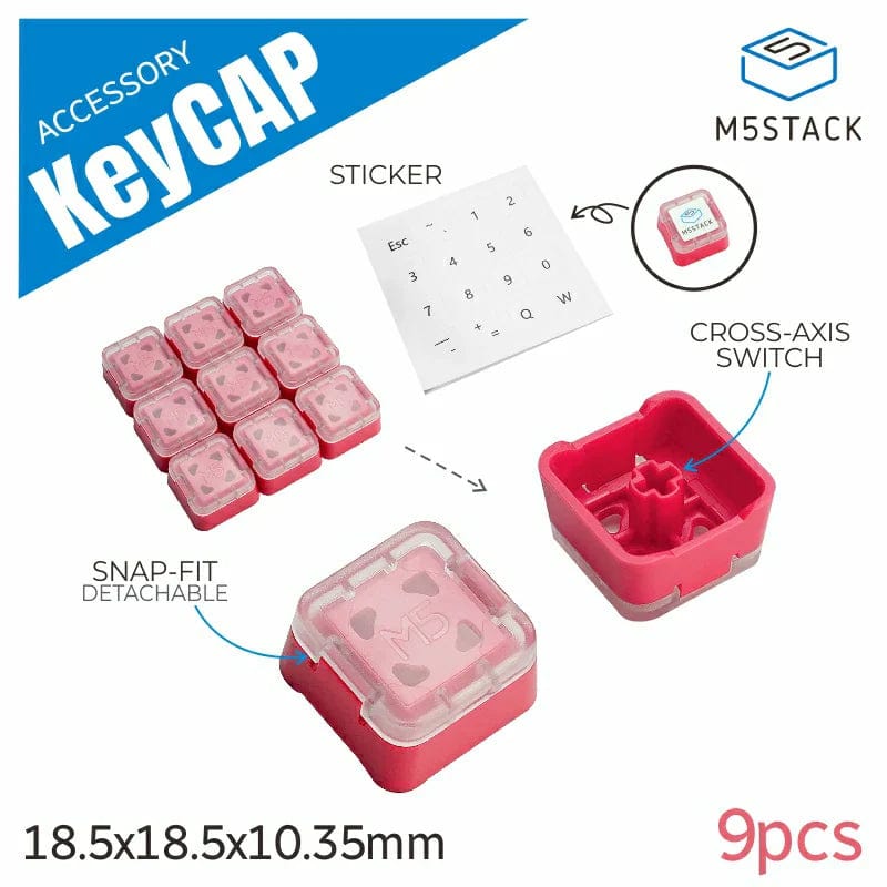 M5Stack Keycaps - 9-Pack by M5Stack - The Pi Hut